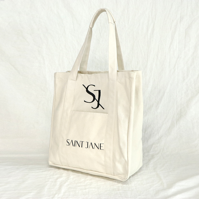 Logo printing custom 8oz polyester cotton tote shopping bag from China Supplier
