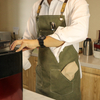  Wholesale customized army green polyester cotton canvas apron barista apron