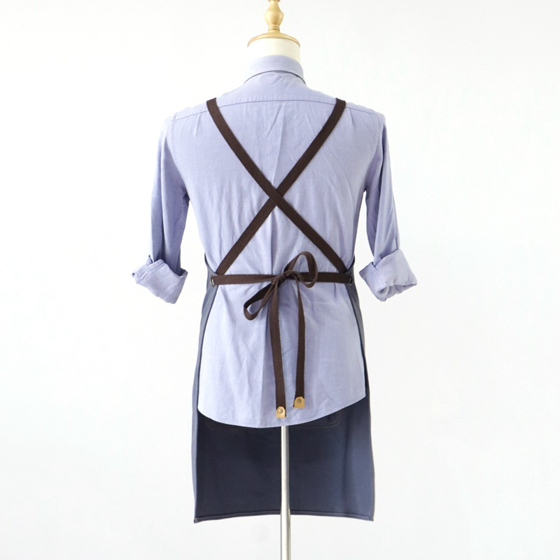 Factory Wholesale Thick Canvas Duable And Reusbale Restaurant Chef And Waiter Work Apron