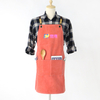Simple design washed canvas colourful printing industrial gardener apron