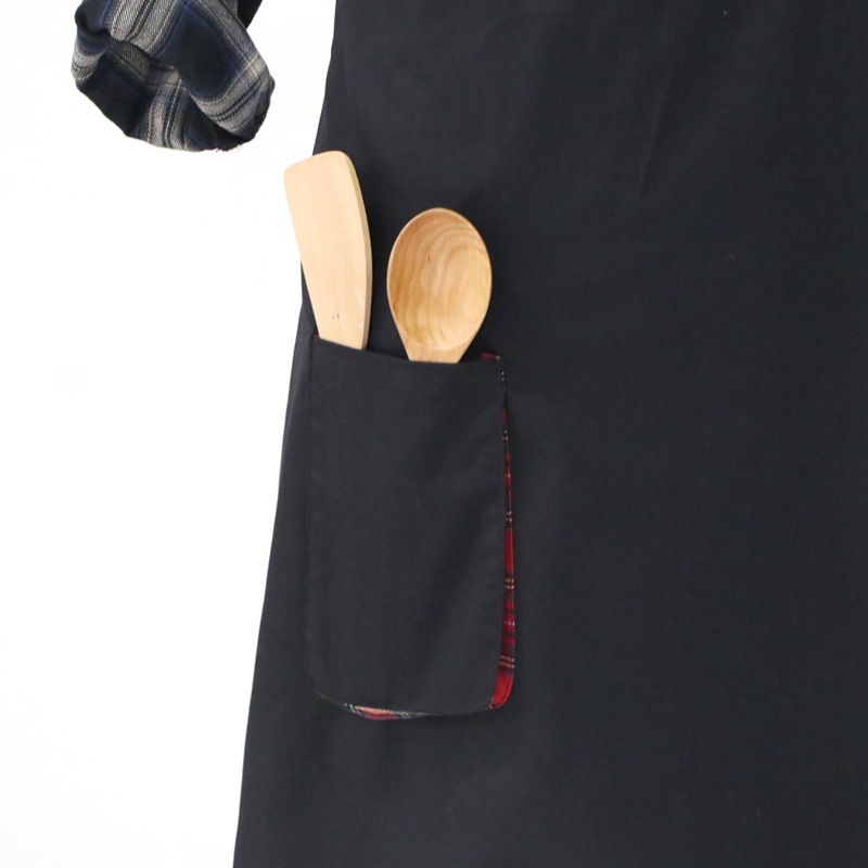 Long Black Cotton Apron Factory Wholesale Multifunctional Canvas Kitchen Cooking Apron Design