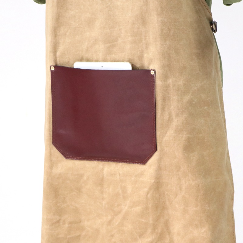 Industrial Wax Canvas Apron Design , Oil And Pollution-proof Heavy Industry Apron Custom