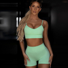 Factory Hot Selling Sexy Design Women Fitness Two Pieces Yoga Wear Suit Custom Gym Sports Yoga Sets 