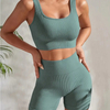 Wholesale Knitting Fitness Yoga Wear Set Sports Gym Activewear Women's Workout Seamless Scrunch Clothing Sets