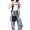 New arrival fashional waterproof transparent plastic clear tpu apron hair stylist salon barber apron with pockets 