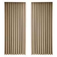 Full Blackout Velvet Curtain Matte Non-reverse Velvet Three-layer Composite 3D Heat Pressed 100% Blackout Window Curtain Heat And Full Light Blocking Drapes