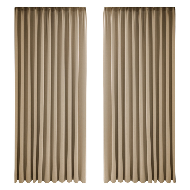 Full Blackout Velvet Curtain Matte Non-reverse Velvet Three-layer Composite 3D Heat Pressed 100% Blackout Window Curtain Heat And Full Light Blocking Drapes