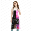 Fashion splice style two colors baber salon tpu hairdresser apron thick transparent waterproof apron for Artist