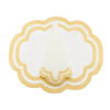 Scalloped Rectangular Linen Applique Placemat Fashion vintage Table Decor Exquisite Mats For Party