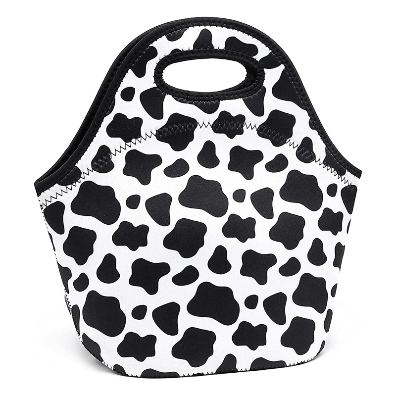 Neoprene Lunch Bags Thermal Insulated Lunch Tote Bag Reusable Washable Neoprene Picnic Bag for Women Men