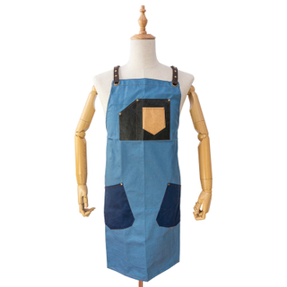 Fashion design geometric mosaic blue home canvas apron