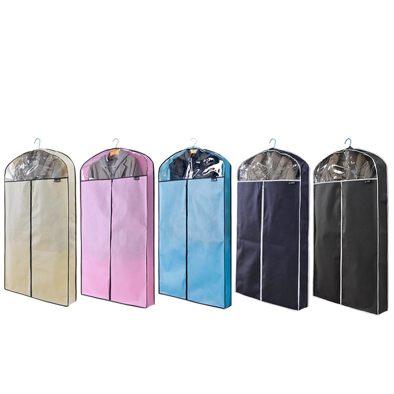Down coat dustproof clothes hood large hanging transparent non woven garment bag 