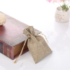Custom drawstring bag small brown linen bag cotton bag