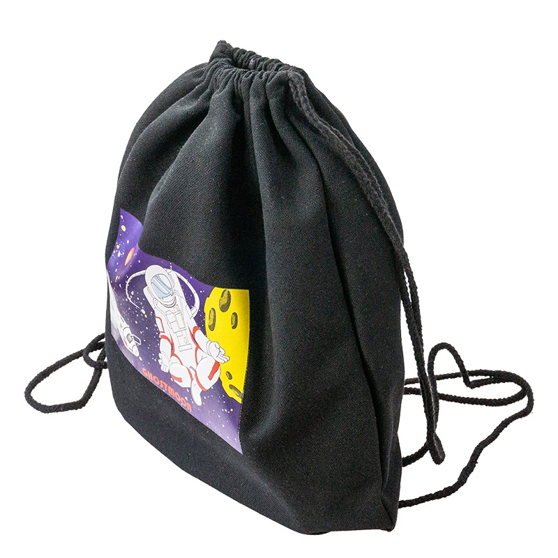 Astros printing cotton canvas drawstring storage bag custom 