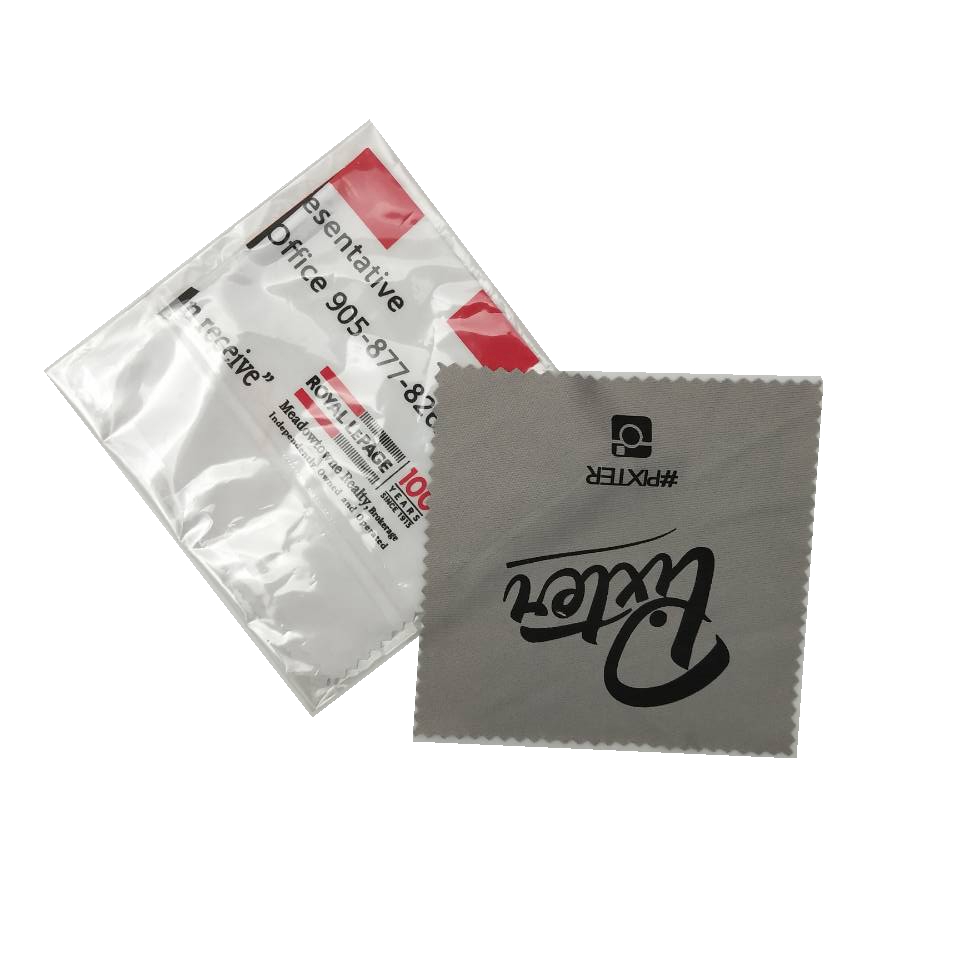 Single piece opp independent packaging glasses cleaning cloth with China Supplier