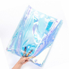 2019 new women's transparent pvc ins jelly bag tote single shoulder diagonal laser package custom