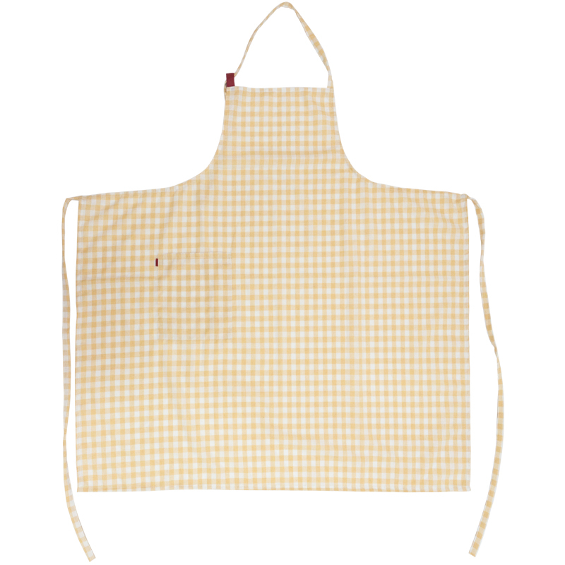 New product natural cotton fabric extra large lightweight and breathable lattice long apron for promotional
