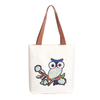 Embroidery logo custom cartoon pattern fashionable environmental delicate lady handheld shopping bag