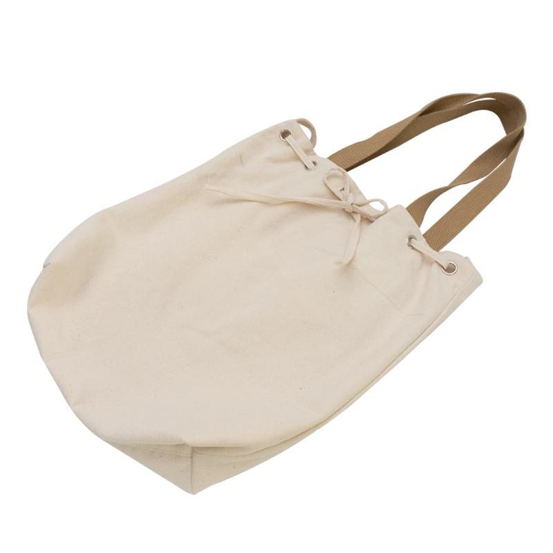 Fashion women lightweight large capacity 100% cotton canvas shoulder bag with drawstring design