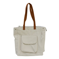 China Supplier logo printed customized large capacity 16oz polyester cotton canvas tote bag