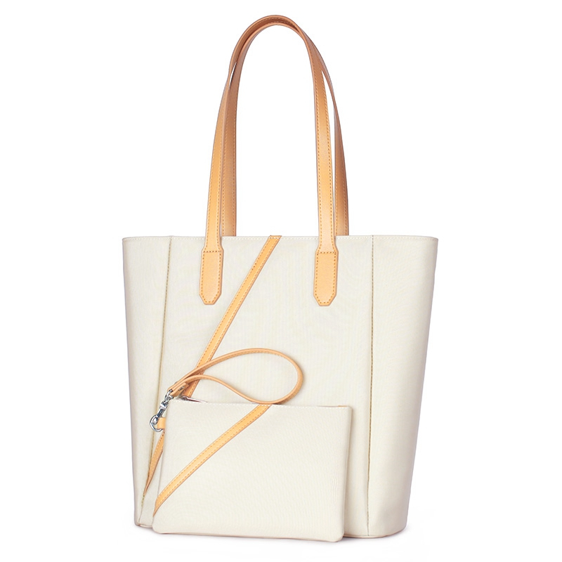 Canvas bag with wide straps and thickened nylon oxford cloth large capacity lady's single shoulder bag