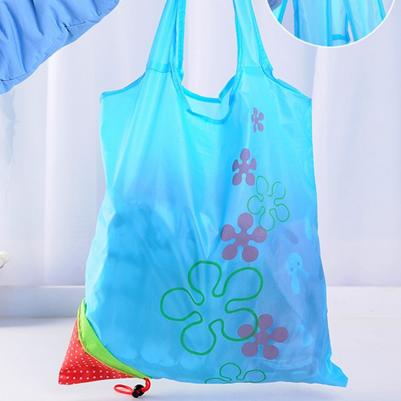 Eco friendly lightweight small and portable waterproof folded nylon bag with logo custom