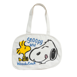 Ins cartoon cute illustration shoulder canvas bag student shopping bag messenger bag for women