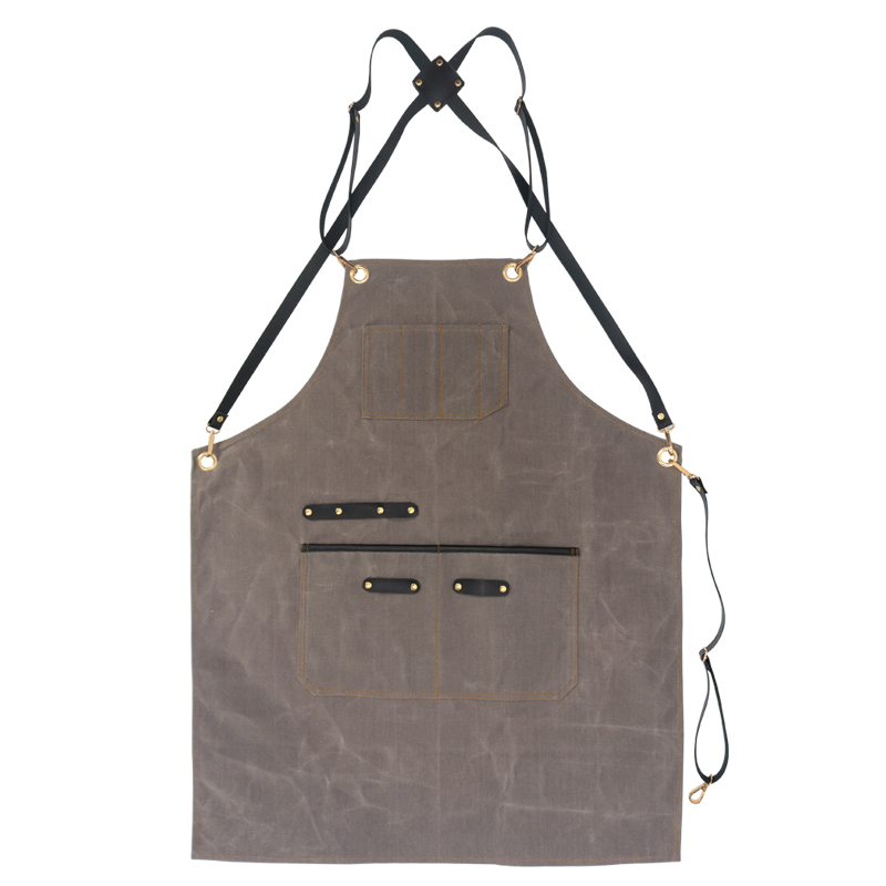 China Supplier original design heavy industry waxed canvas apron for men