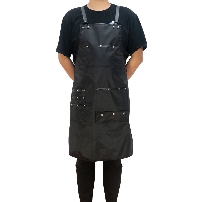 Factory profession design composite waterproof oxford material multifunction haircut work apron