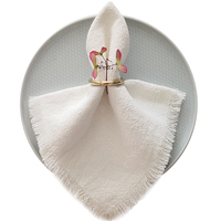 Cotton and linen napkins thickened hairy side pure color square scarf