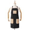 Wholesale Washable comfortable Cheap black Unisex kitchen apron canvas Apron with Pockets