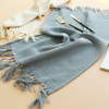Nordic style pure cotton western napkin with tassels