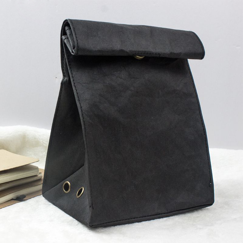 Original design clutch bag female simple retro art washable kraft paper bag foldable business bag