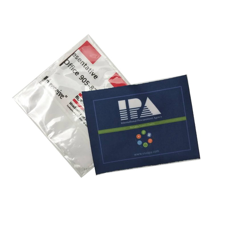 Factory custom high quality reusable 100% polyester microfiber glasses cleaning bag