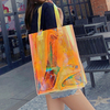 2019 new women's transparent pvc ins jelly bag tote single shoulder diagonal laser package custom