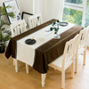 High quality reusable chenille solid color stitching waterproof anti scalding ins rectangular tablecloth