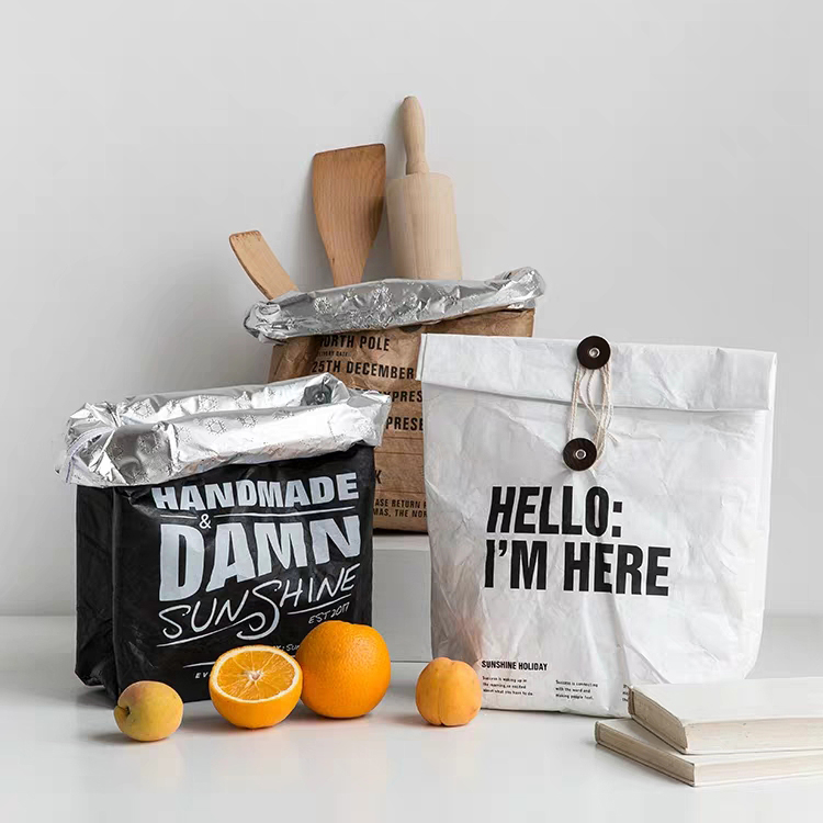 Factory original design existing sample supply new material eco friendly breathable tyvek lunch insulation cooler bag 