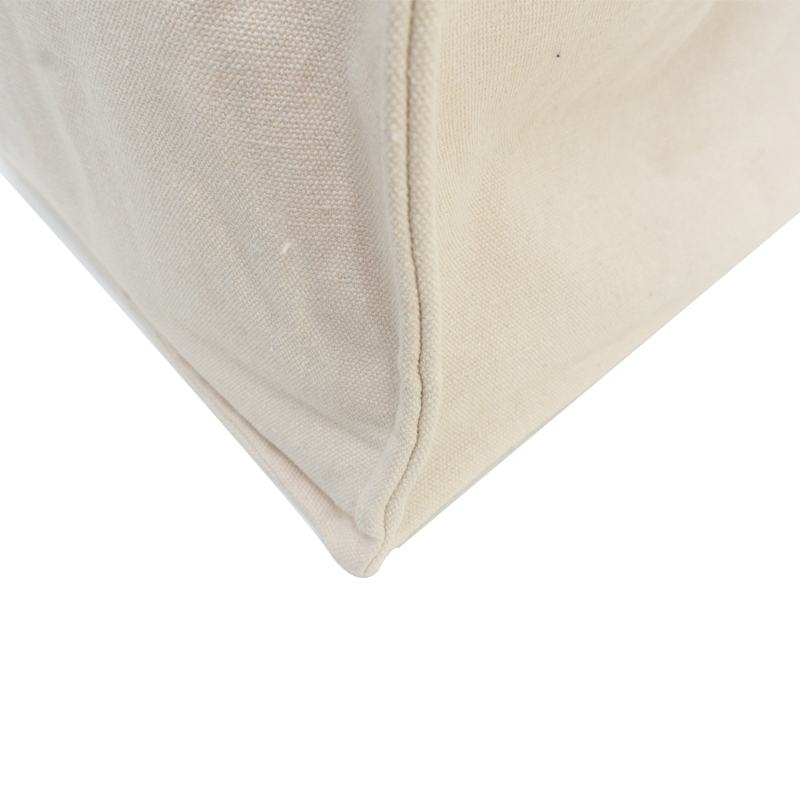 Multifunction multi pockets eco friendly and portable strong durable cotton canvas tote shopping bag with letter printing