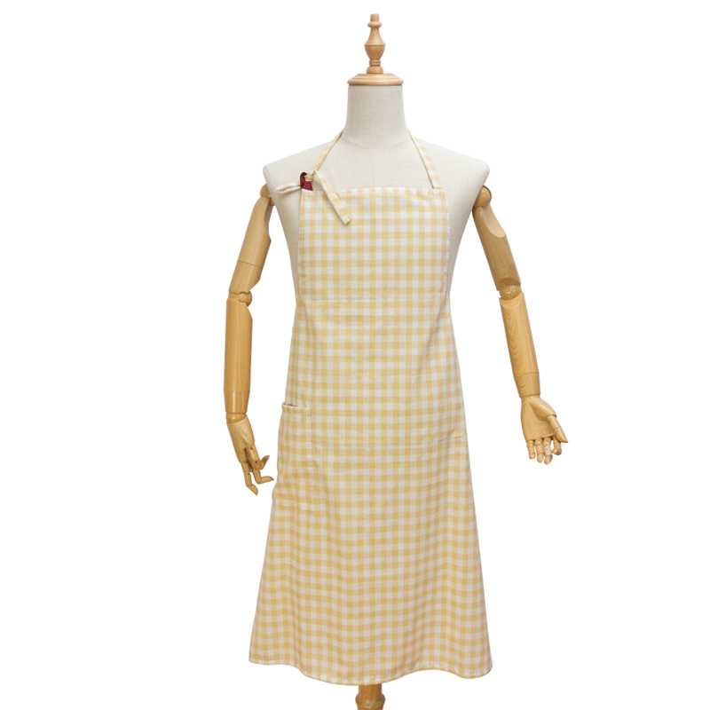 cotton grid apron (1)