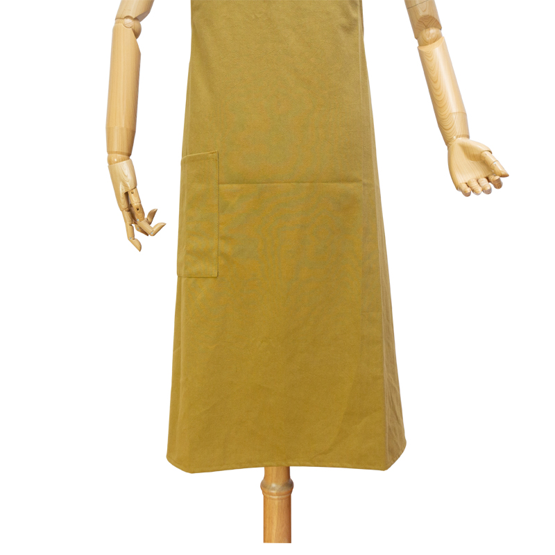 Cotton linen fabric light and breathable strong wear resistant reusable long apron for work