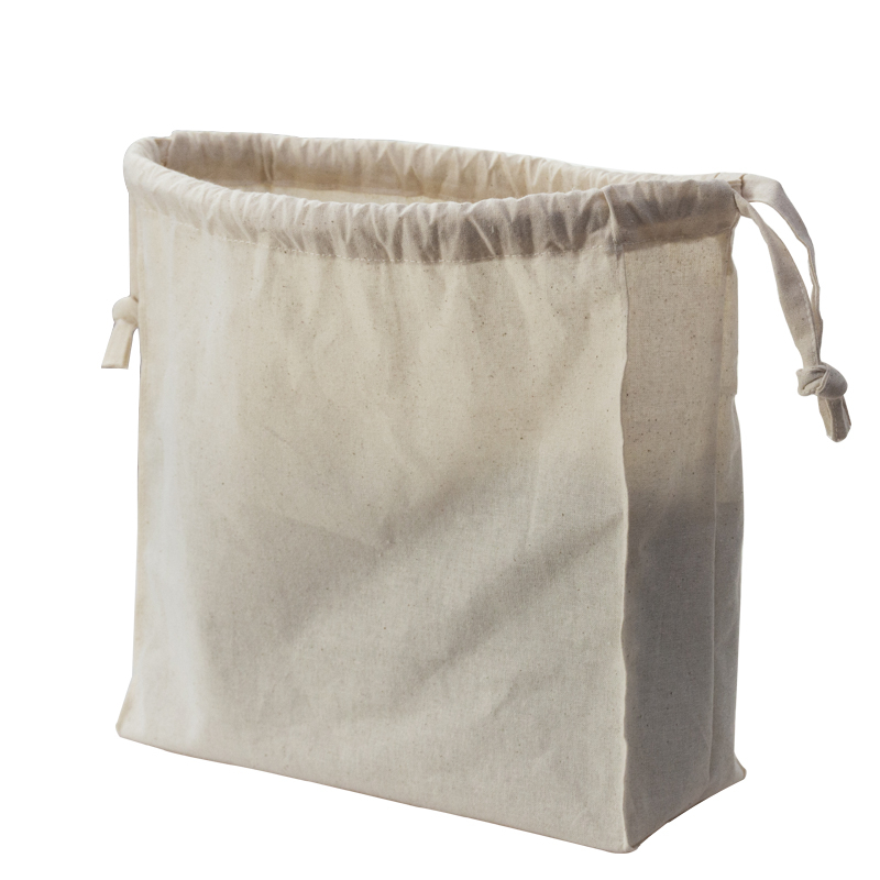 Simple blank light and breathable bulk wholesale cotton gift drawstring bag
