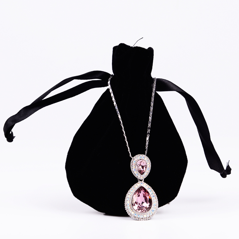 New jewelry velvet bag earrings bundle mouth drawstring jewelry small gift packaging bag