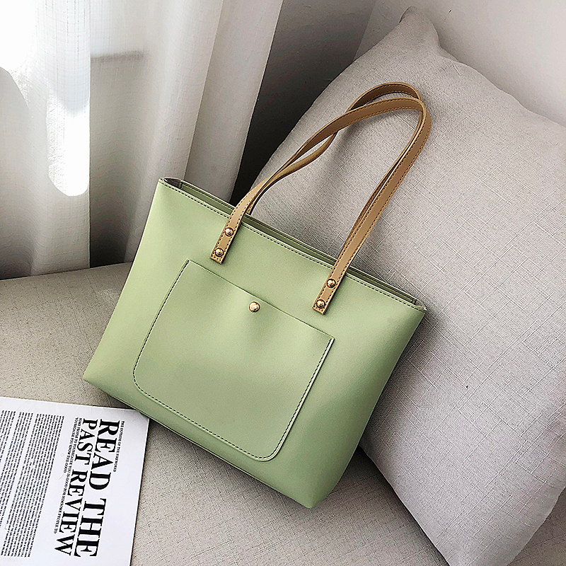 2019 new ins wild shoulder messenger bag student large capacity pu waterproof handbag bag