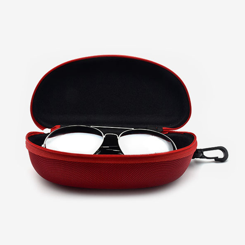 Large sunglasses box portable hook eyeglasses zipper box
