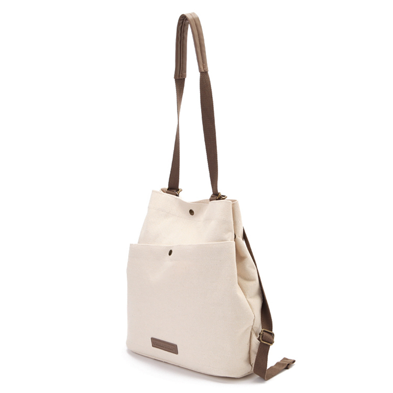 Canvas eco friendly single shoulder messenger bag with logo custom