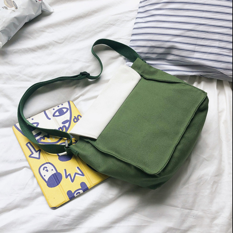 2019 new fashion student messenger bag Korean version canvas shoulder messenger leisure bag