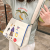 Canvas bag female shoulder ins slung dual-use student retro ladies canvas shopping bag