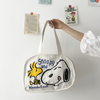 Ins cartoon cute illustration shoulder canvas bag student shopping bag messenger bag for women
