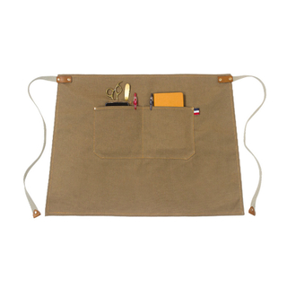 Korean fashion canvas half apron female barista chef western restaurant work apron custom printed logo