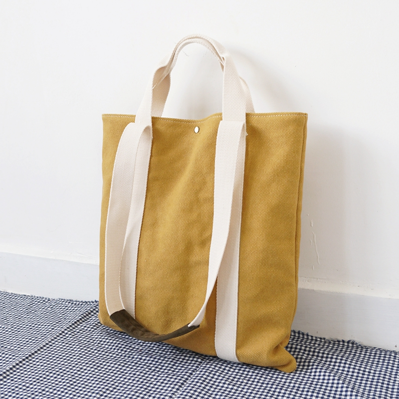 Summer literary canvas bag female shoulder 2019 new student Korean version of the portable ins shopping bag